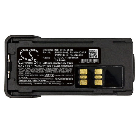 Li-ion Battery For Motorola, Dp2600e, Dp4000, Dp4400 7.4v, 3350mah - 24.79wh Batteries for Electronics Cameron Sino Technology Limited   