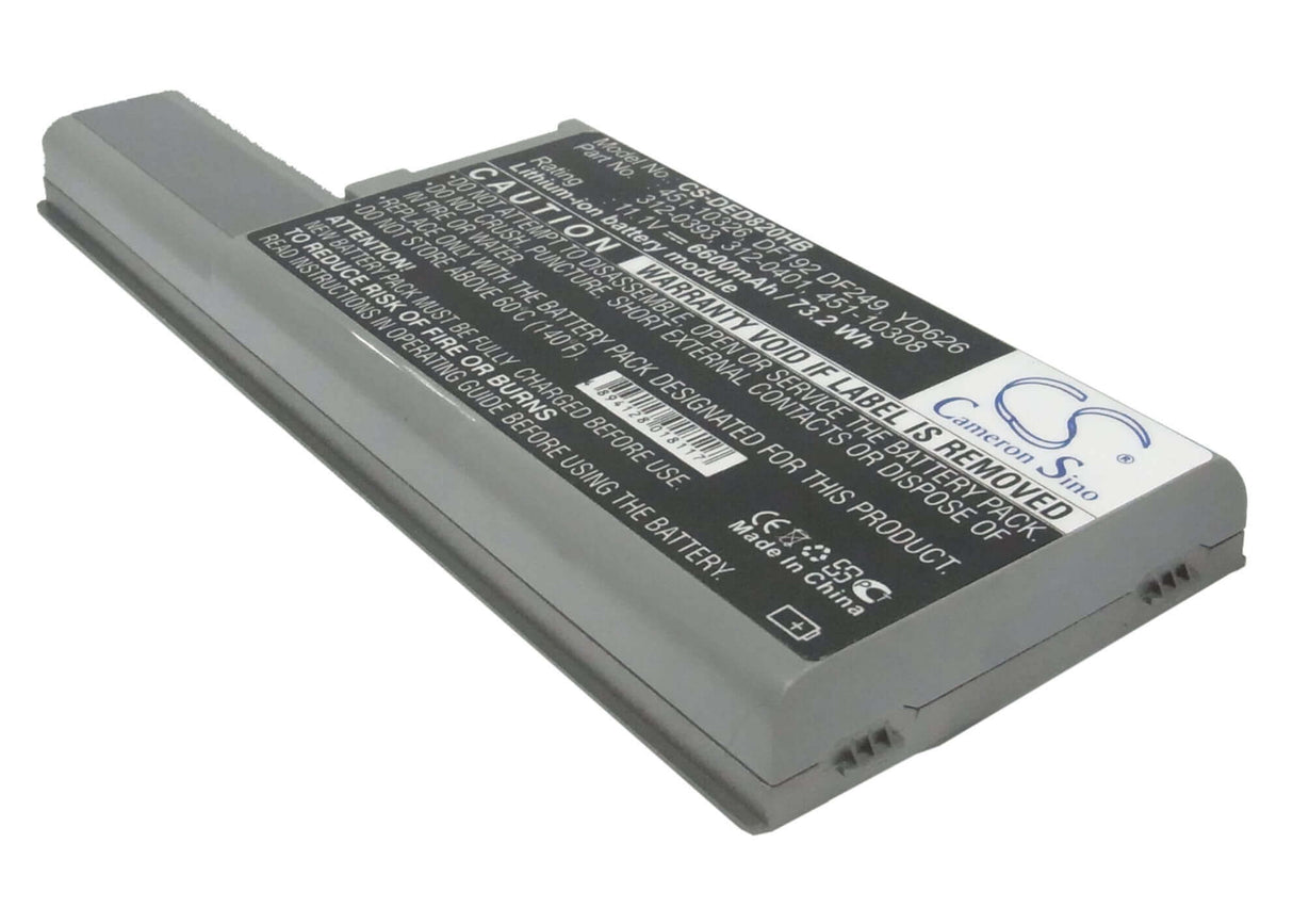 Metallic Grey Battery For Dell Latitude D531, Latitude D820/830, Precision M65 11.1v, 6600mah - 73.26wh Batteries for Electronics Cameron Sino Technology Limited   