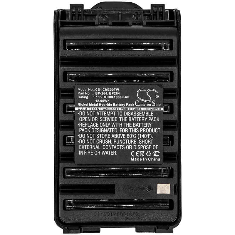 Nimh Battery For Icom Ic-f3001, Ic-f4001, Ic-f3003 7.2v, 1800mah - 12.96wh Two-Way Radio Cameron Sino Technology Limited   