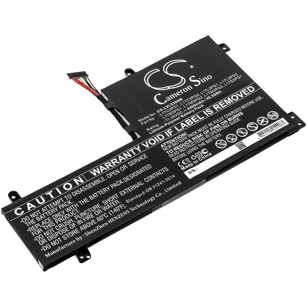 Notebook Battery For Lenovo, Legion Y530, Legion Y7000 11.34v, 4400mah - 49.90wh Notebook, Laptop Cameron Sino Technology Limited   