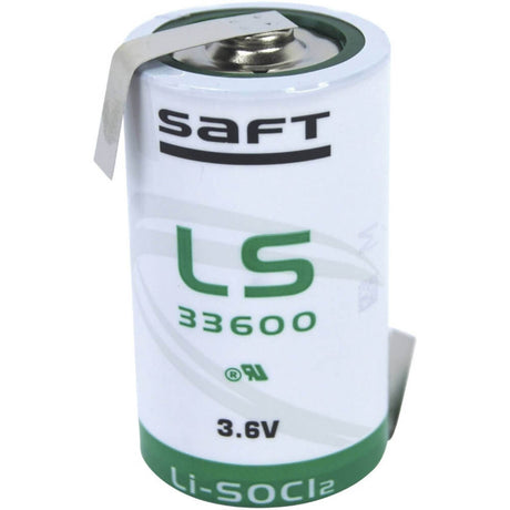 Opposite-tabbed D-size 3.6v 17000mah Saft Ls33600 Battery Saft Batteries Saft Lithium Batteries   