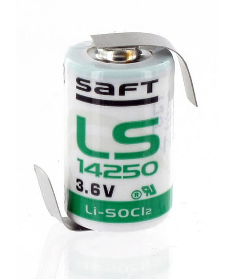 Opposite Tabs 1/2 Aa Saft Ls14250 3.6v 1200mah Battery Battery By Use Saft Lithium Batteries   