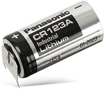 Panasonic 3v Cr123a 1400mah Lithium Battery Replaces Cr17345, Cr123a - Non Rechargeable Sealed Lead Acid Panasonic With PC Pins - 2 Pin on Negative Terminal - 1 Pin on Postive Terminal  