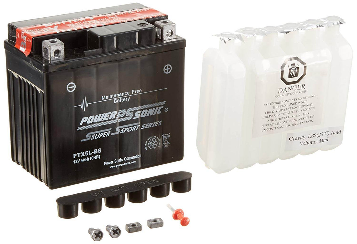 Ptx5l-bs 12v 60 Cca Powersonic Agm Motorcycle Battery Other Batteries CB Range   