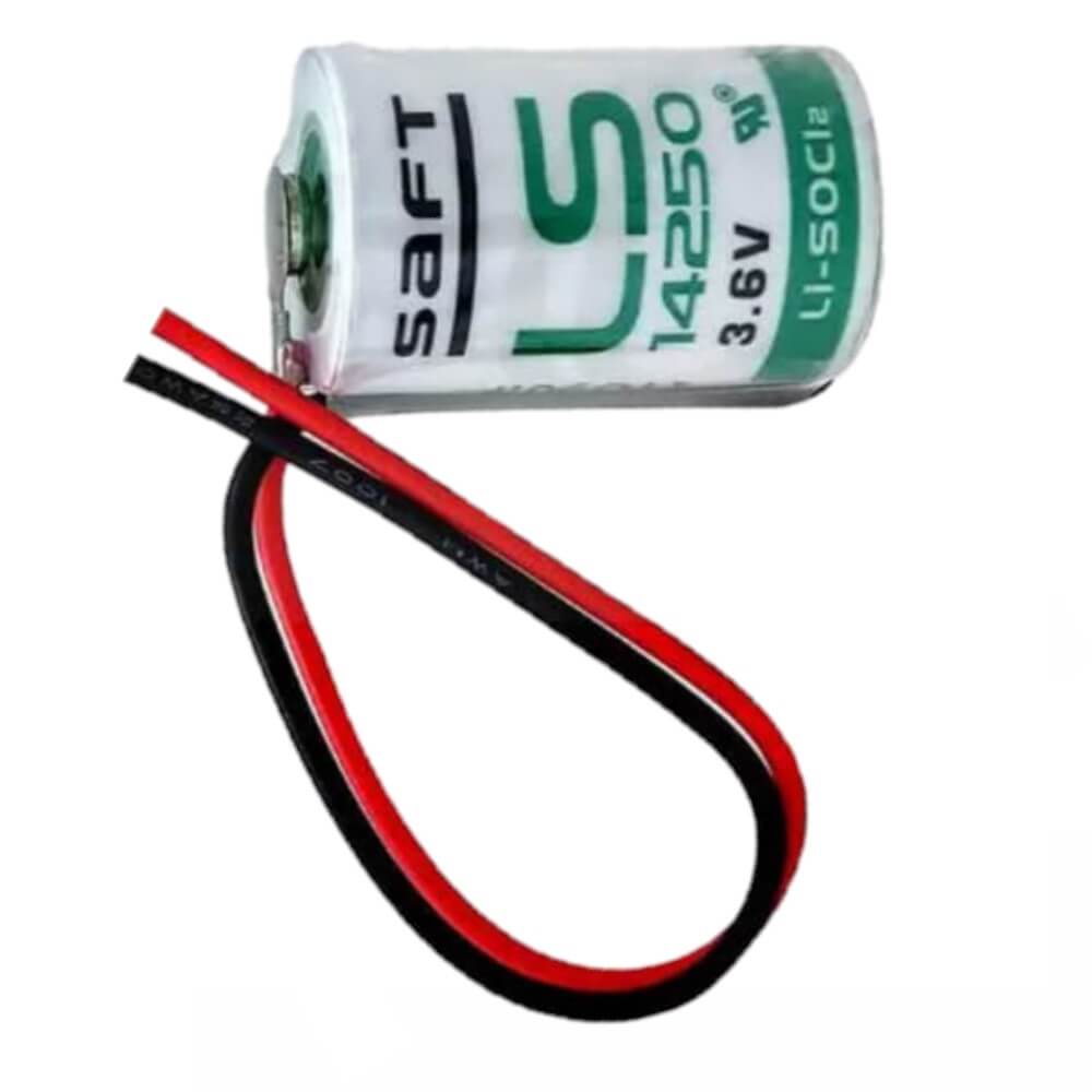 Saft Ls14250 1/2 Aa 1200mah Lithium Battery With 3-inch Fly Leads Battery By Use Saft Lithium Batteries   