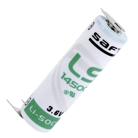 Saft Ls14500 Aa Lithium Battery 3.6v 2600mah With Dual Negative Pins & Single Positive Pin Saft Batteries Saft Lithium Batteries   