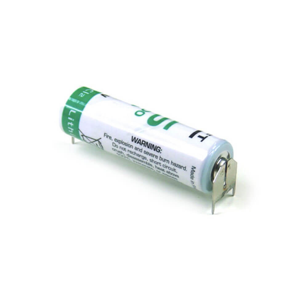 Saft Ls14500 Aa Lithium Battery 3.6v 2600mah With Dual Positive Pins & Single Negative Pin Saft Batteries Saft Lithium Batteries   