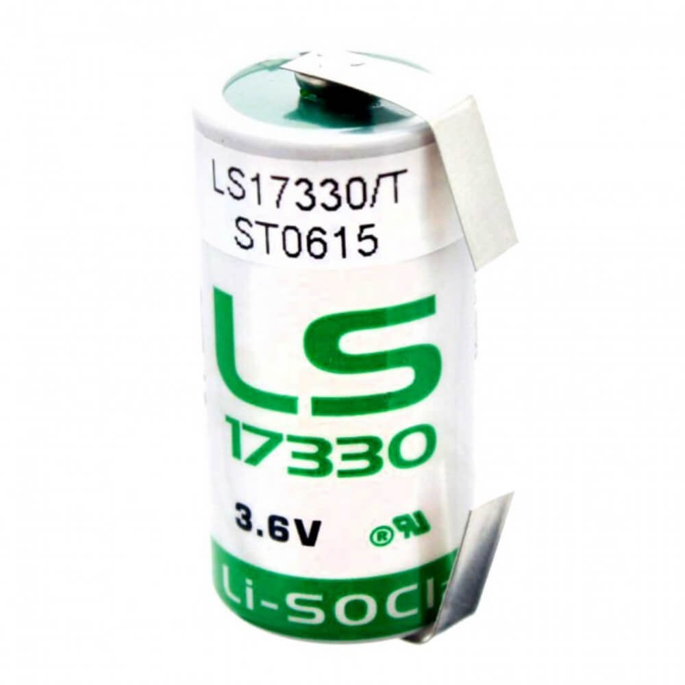 Saft Ls17330 2/3a 3.6v 2100mah Battery With Uni-directional Tabs Battery By Use Saft Lithium Batteries   
