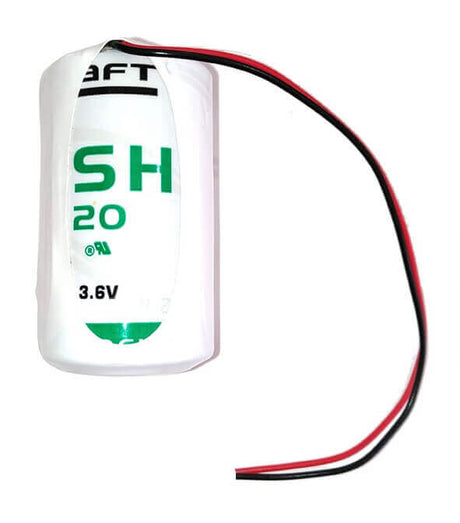 Saft Lsh20,d Size Battery 3.6v, 13000mah With 3 Inch Fly Leads Saft Batteries Saft Lithium Batteries   