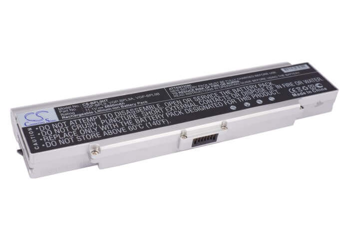 Silver Battery For Sony Vaio Vgn-ar41e, Vaio Vgn-ar41l, Vaio Vgn-ar41m 11.1v, 6600mah - 73.26wh Notebook, Laptop Cameron Sino Technology Limited   