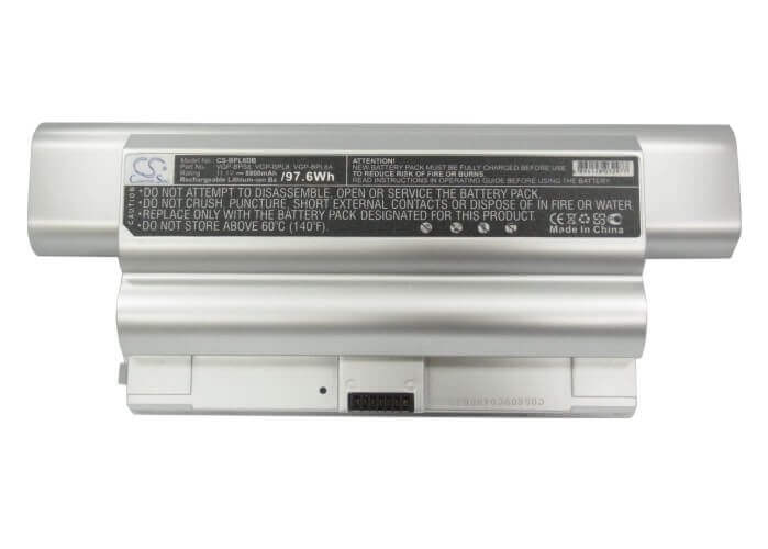 Silver Battery For Sony Vaio Vgn-fz15, Vaio Vgn-fz15g, Vaio Vgn-fz15l 11.1v, 8800mah - 97.68wh Batteries for Electronics Cameron Sino Technology Limited (Suspended)   