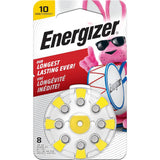 Size 10 Energizer Hearing Aid Battery Eight On A Card (Complete box of 48) Battery By Use Energizer   