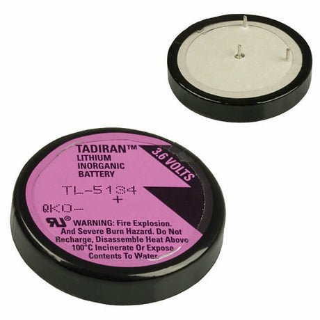 Tadiran Battery Model Tl-5134 3.6v, 1000 Mah - 3.6wh Battery By Use Tadiran Batteries   