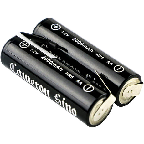 Two Battery Ies For Aa Aa, Am3, E91 - Standard Solder Tabs Direction 1.2v, 2000mah - 2.40wh AA Cameron Sino Technology Limited   