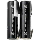 Two Battery Ies For Aa Aa, Am3, E91 - Standard Solder Tabs Direction 1.2v, 2000mah - 2.40wh AA Cameron Sino Technology Limited   