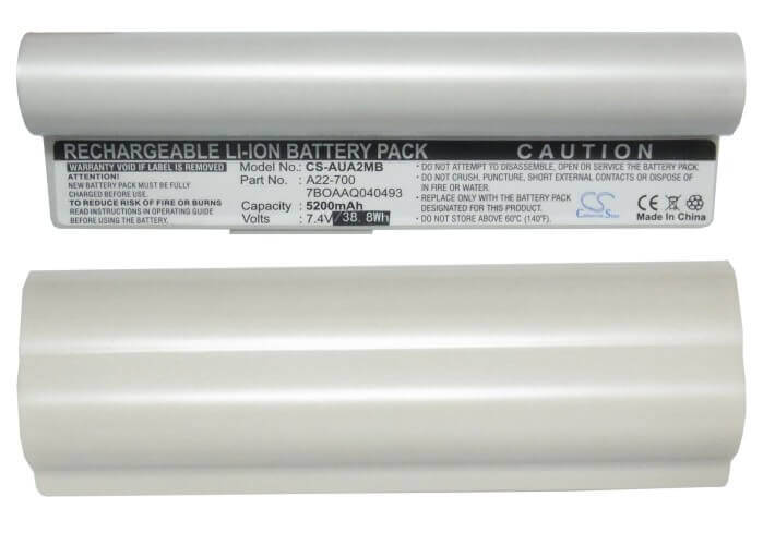 White Battery For Asus Eee Pc 701, Eee Pc 701c, Eee Pc 800 7.4v, 5200mah - 38.48wh Notebook, Laptop Cameron Sino Technology Limited   