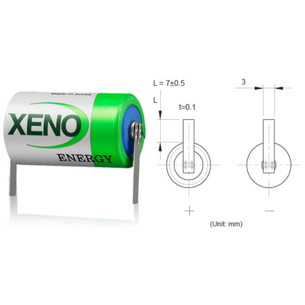 Xeno Xl-050f Battery, 3.6v 1/2 Aa Lithium Battery (er14250) 3.6v Sealed Lead Acid Xeno Energy   